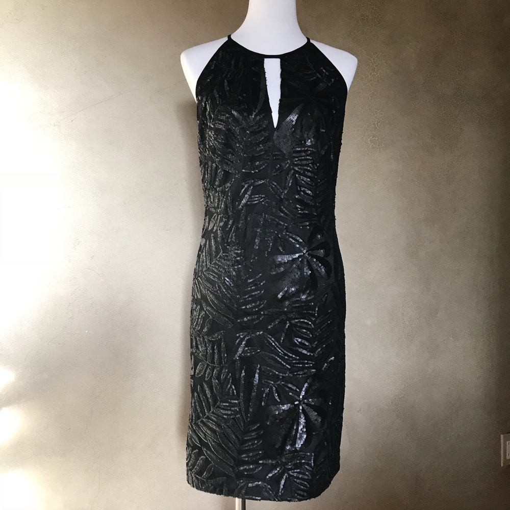 Carmen Marc Valvo Embroidered Cocktail Dress NWT - Picture 2 of 7